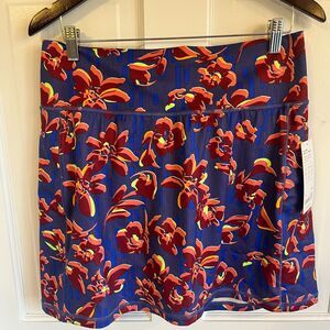 Athleta Salutation‎ Stash Pocket 16.5" Skort Floral Multi SZ LG Activewear NWT